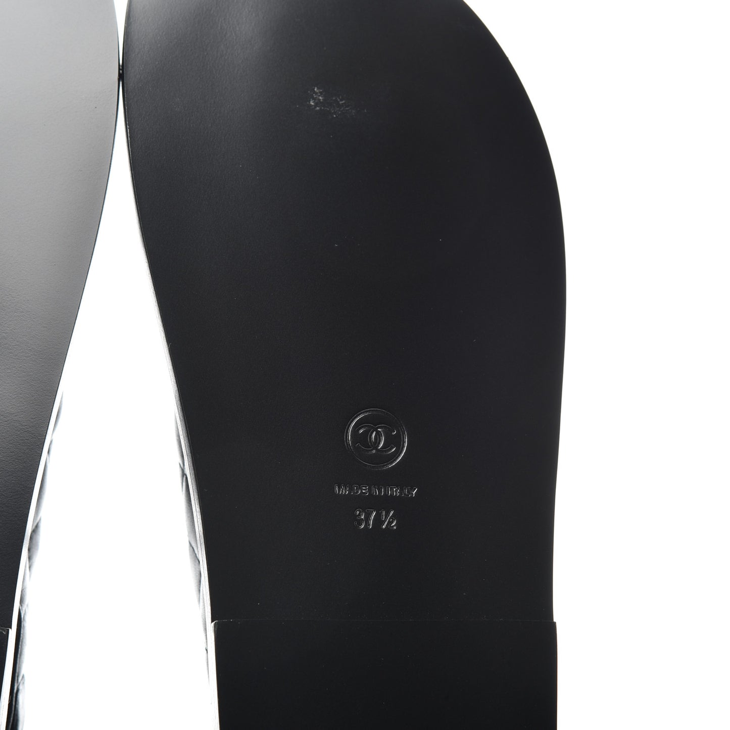 Lambskin Velcro Dad Sandals 37.5 Black