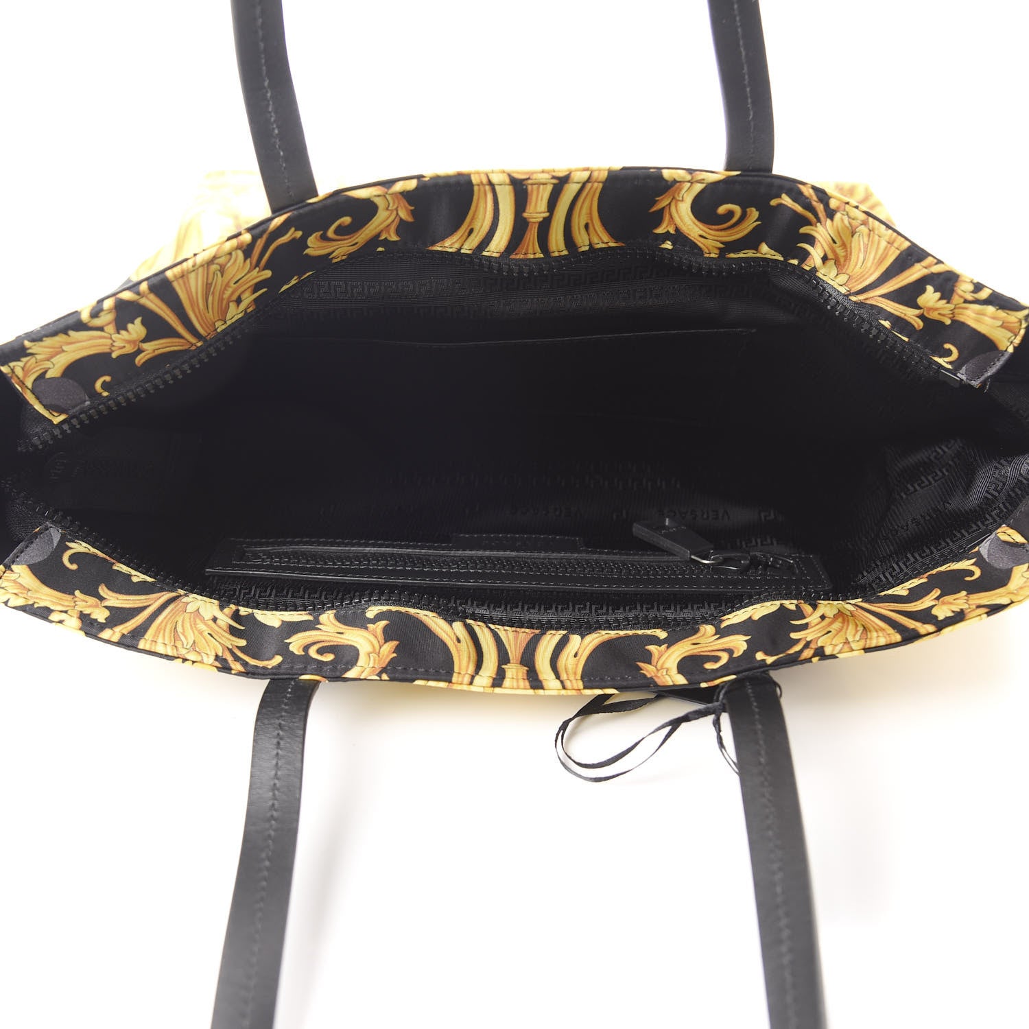 Versace Nylon Baroque Print Tote Black 5 of 9