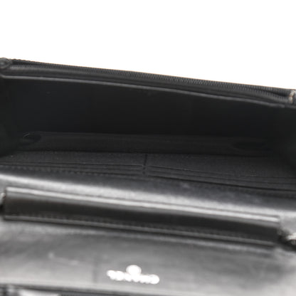 Chanel Lambskin Chevron Quilted Wallet On Chain WOC So Black 5 of 13