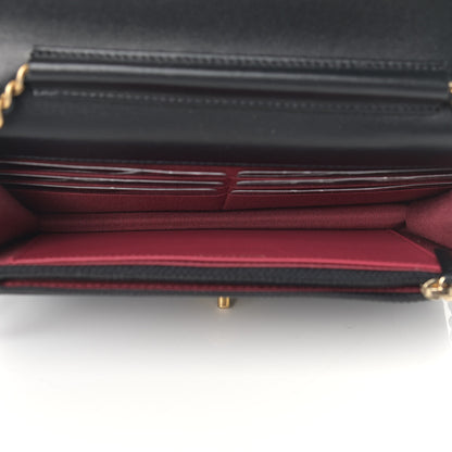Chanel Lambskin Quilted Pearl Crown Wallet On Chain WOC Black 5 of 13