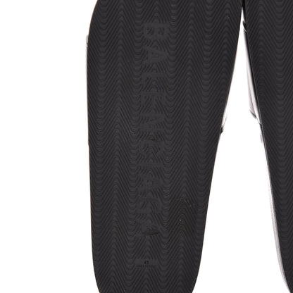 Balenciaga Nappa Logo Pool Slide Sandals 41 Black White 7 of 10