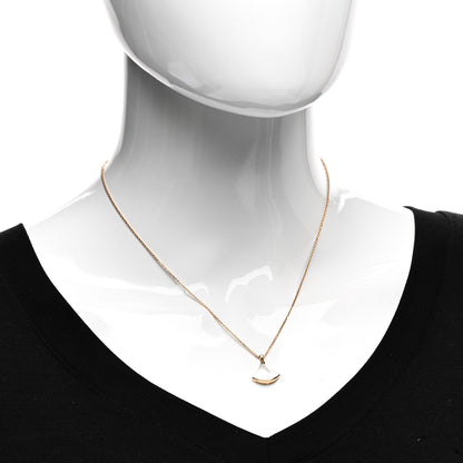 Bulgari 18K Rose Gold Diamond Mother of Pearl Small Divas' Dream Pendant Necklace 2 of 5