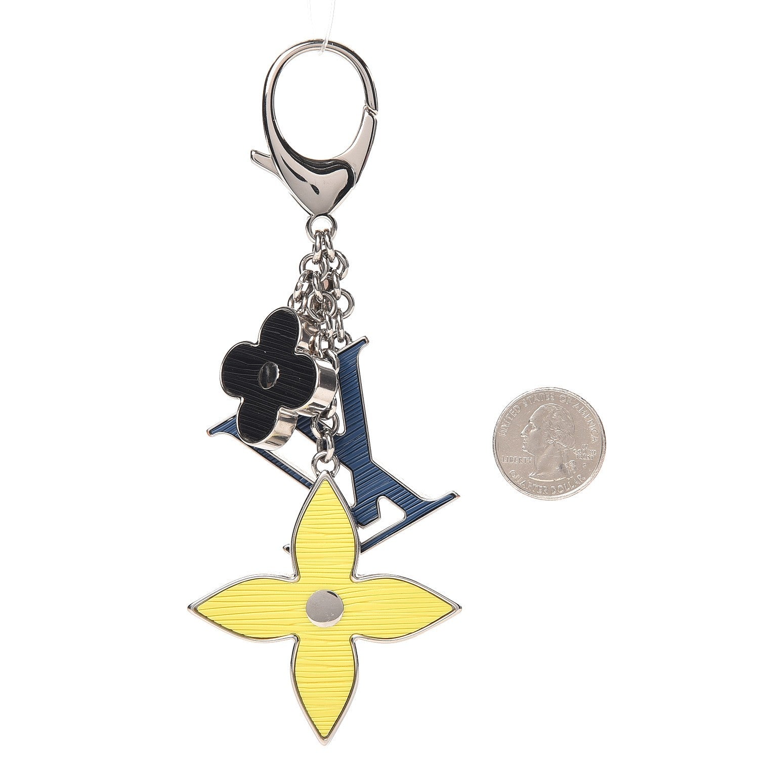 Louis Vuitton Fleur d Epi Bag Charm Key Holder 2 of 3
