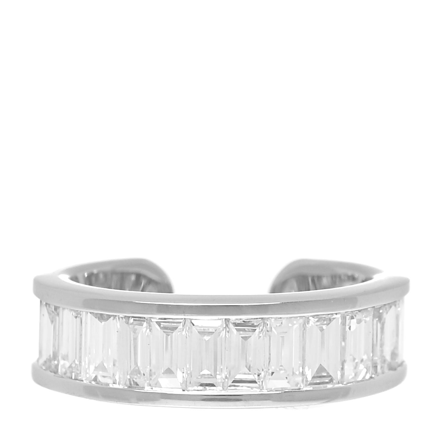 Anita Ko 18K White Gold Diamond Baguette Ear Cuff Earring 1 of 4