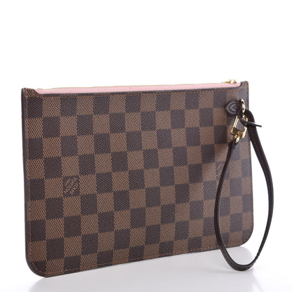 Louis Vuitton Damier Ebene Neverfull MM GM Pochette Rose Ballerine 3 of 12