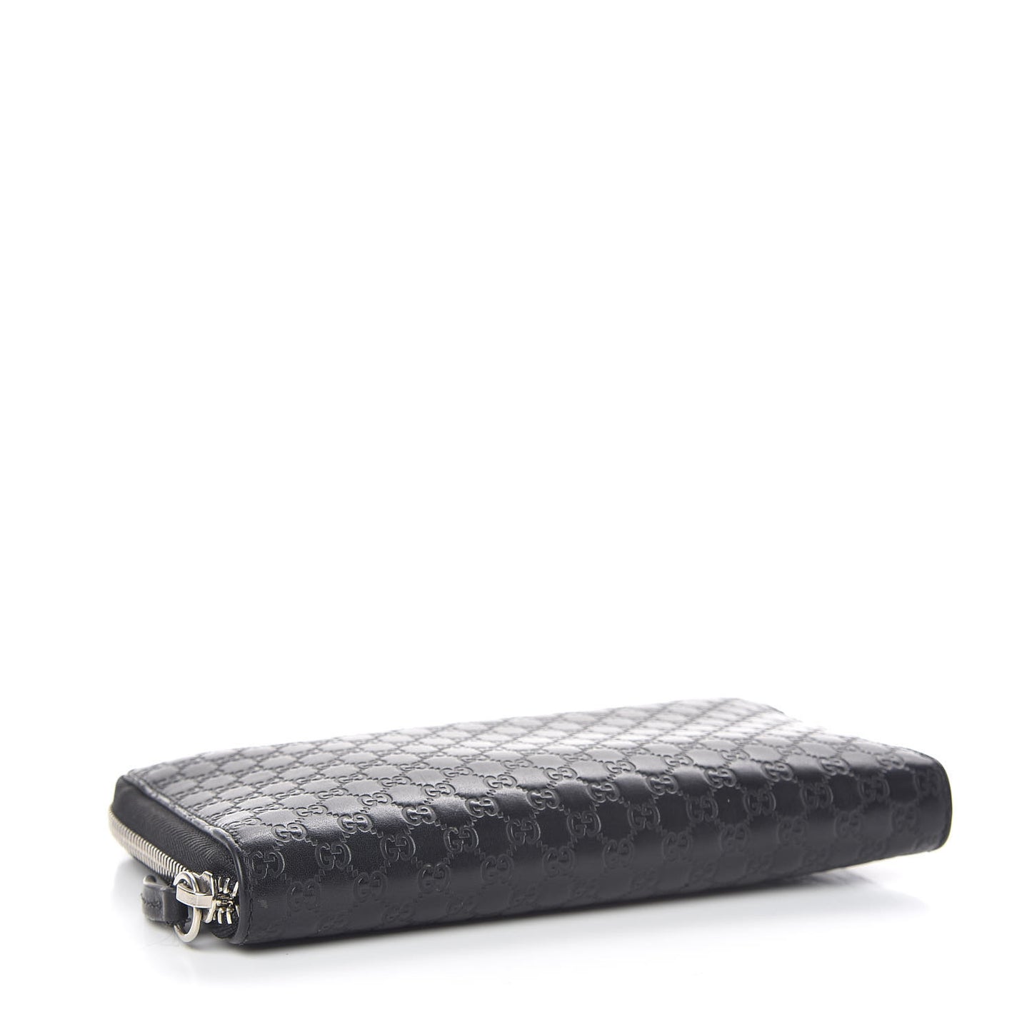 Microguccissima Large Zip Around Organizer Wallet Black