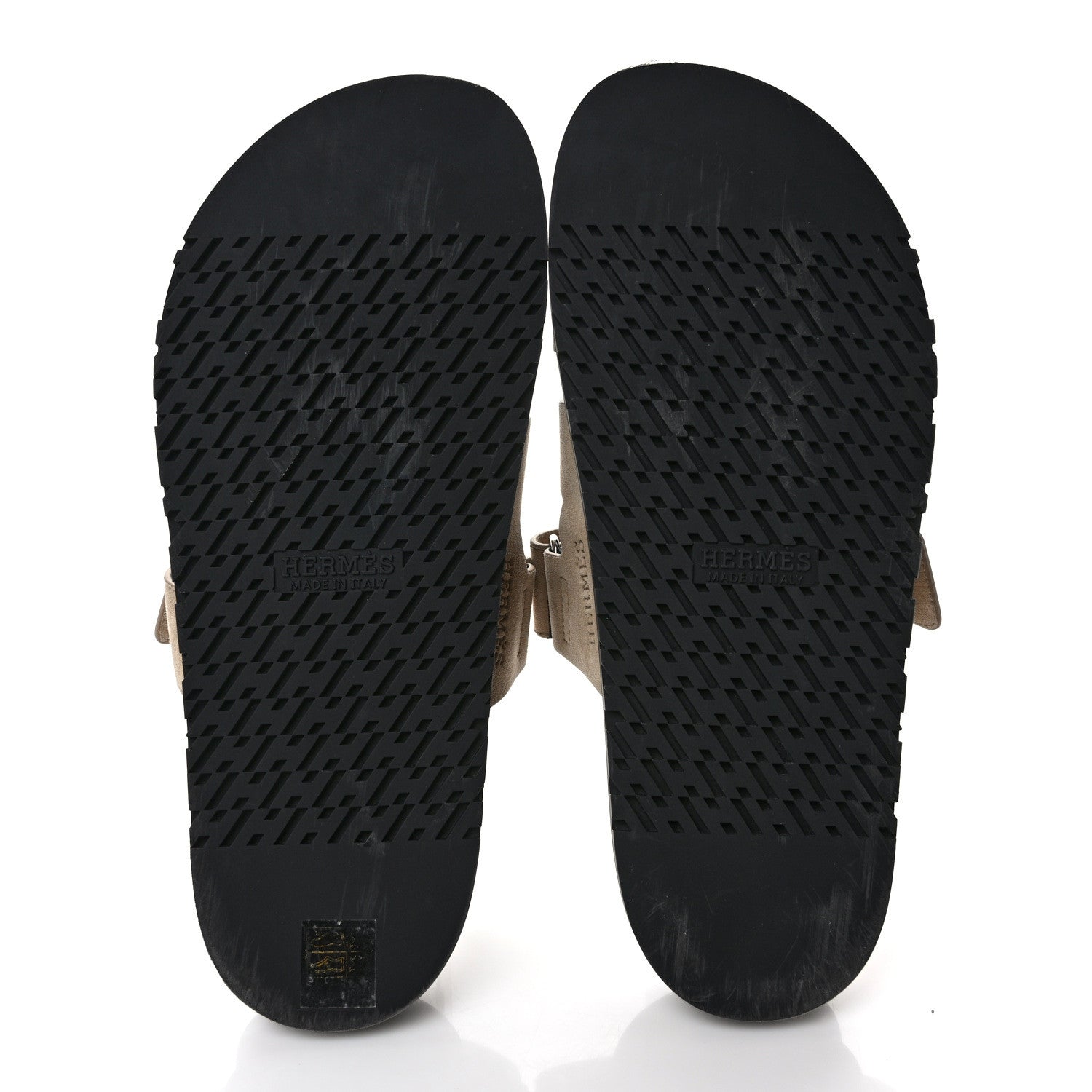 Hermes Suede Goatskin Womens Chypre Sandals 41 Etoupe 5 of 9
