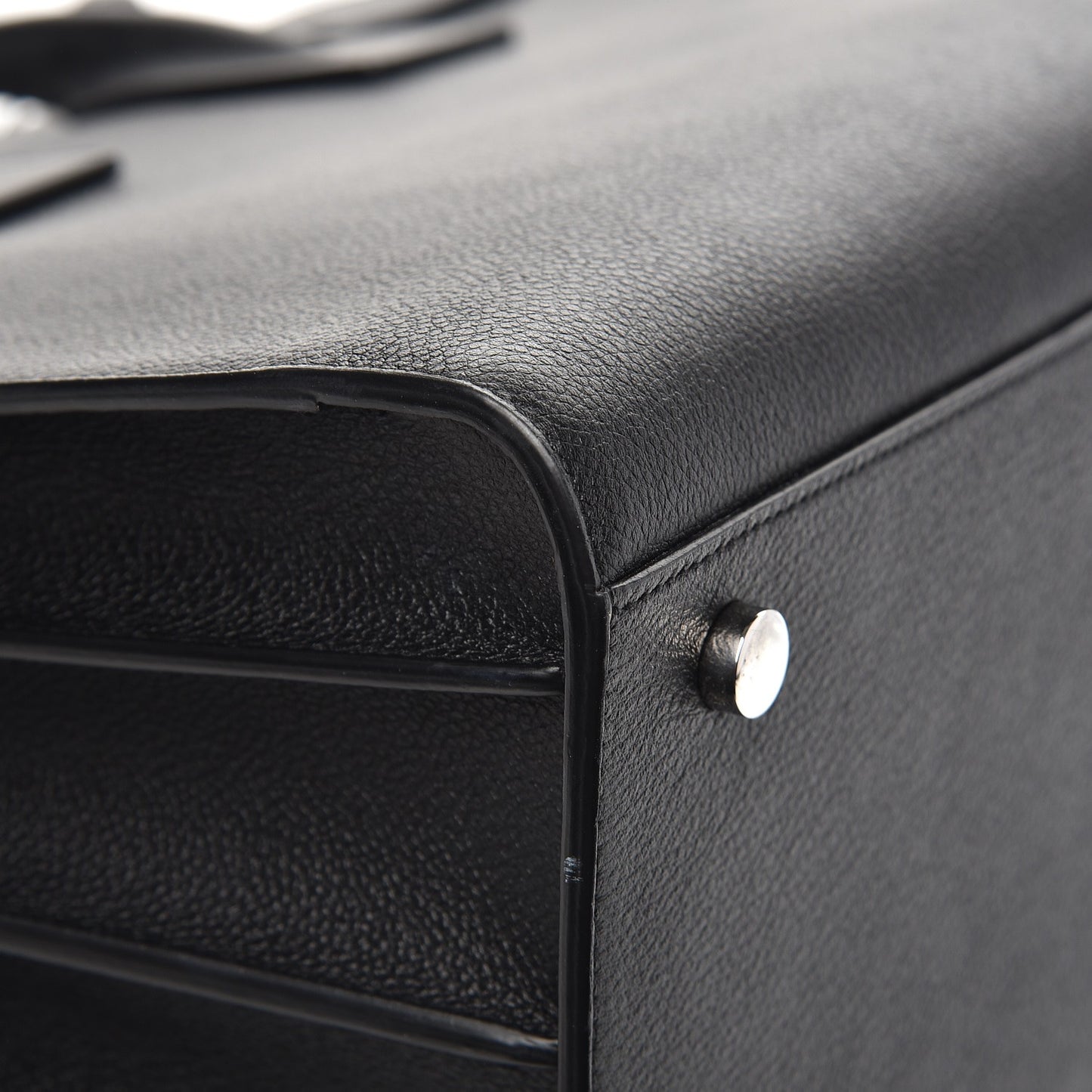 Grained Calfskin Small Sac De Jour Black