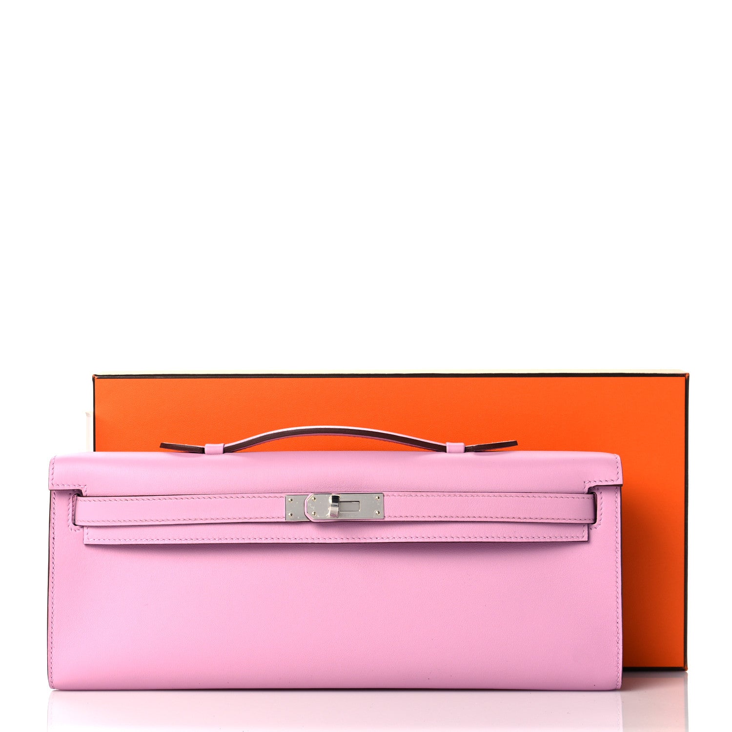 Hermes Swift Kelly Cut Clutch Pochette Mauve Sylvestre 11 of 11