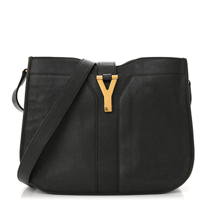 Saint Laurent Sheepskin Medium Chyc Shoulder Bag Grey 1 of 16