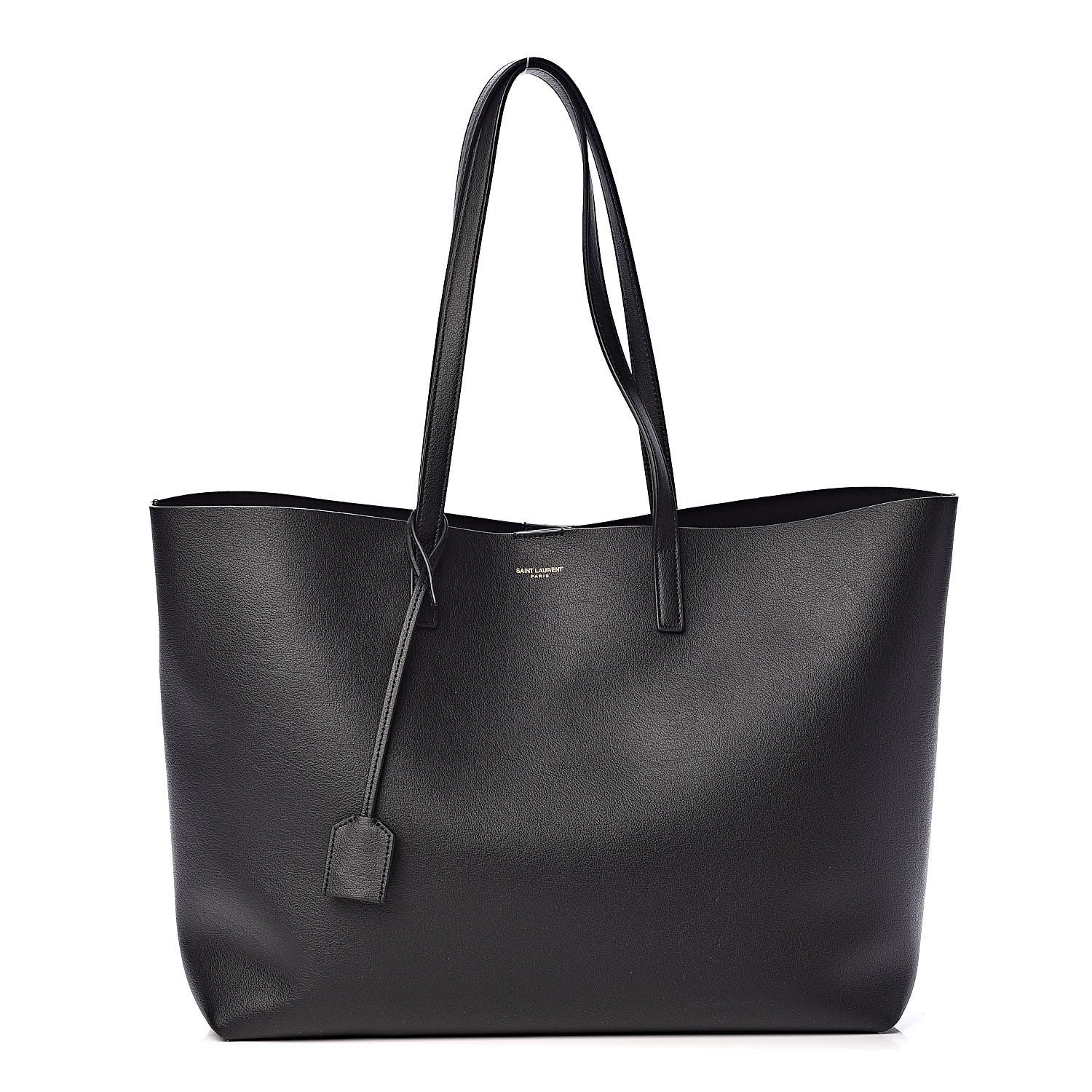 Saint Laurent Calfskin Large Shopping Tote Black 3 of 10