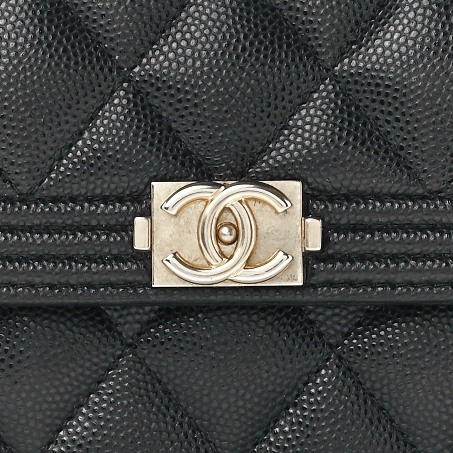Chanel Caviar Quilted Large Boy Gusset Flap Wallet Black 9 of 13