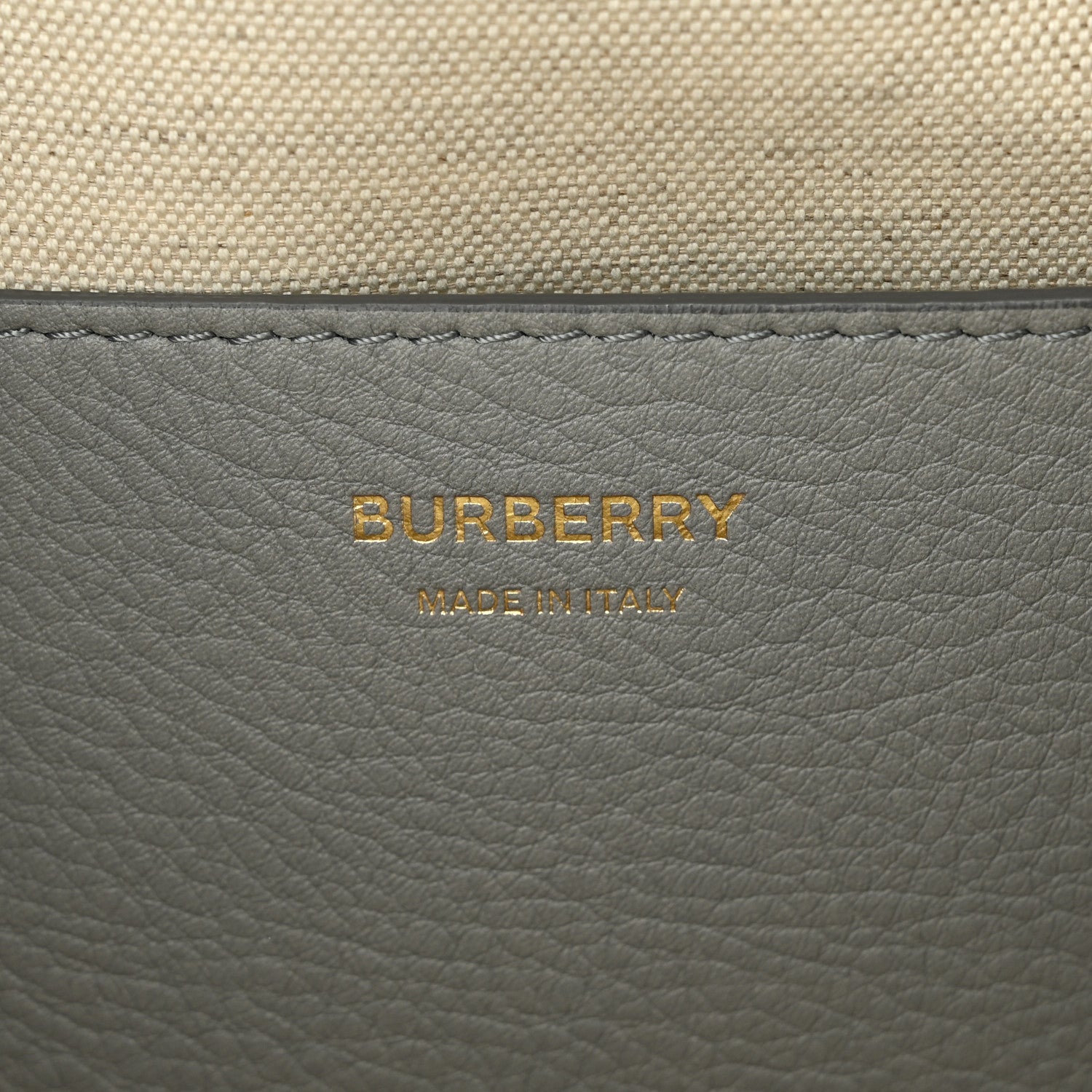 Burberry Soft Grain Calfskin Half Cube Bag Bright Cloud Grey 6 of 11