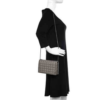 Chanel Lambskin Chocolate Bar Piercing CC Studded Small Chain Flap Bag Grey 2 of 12