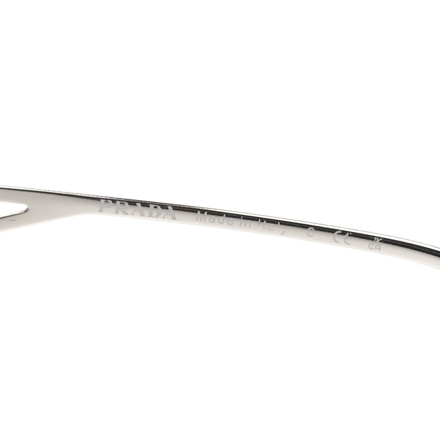 Metal Symbole Triangle Logo Sunglasses SPR57Y Silver Black