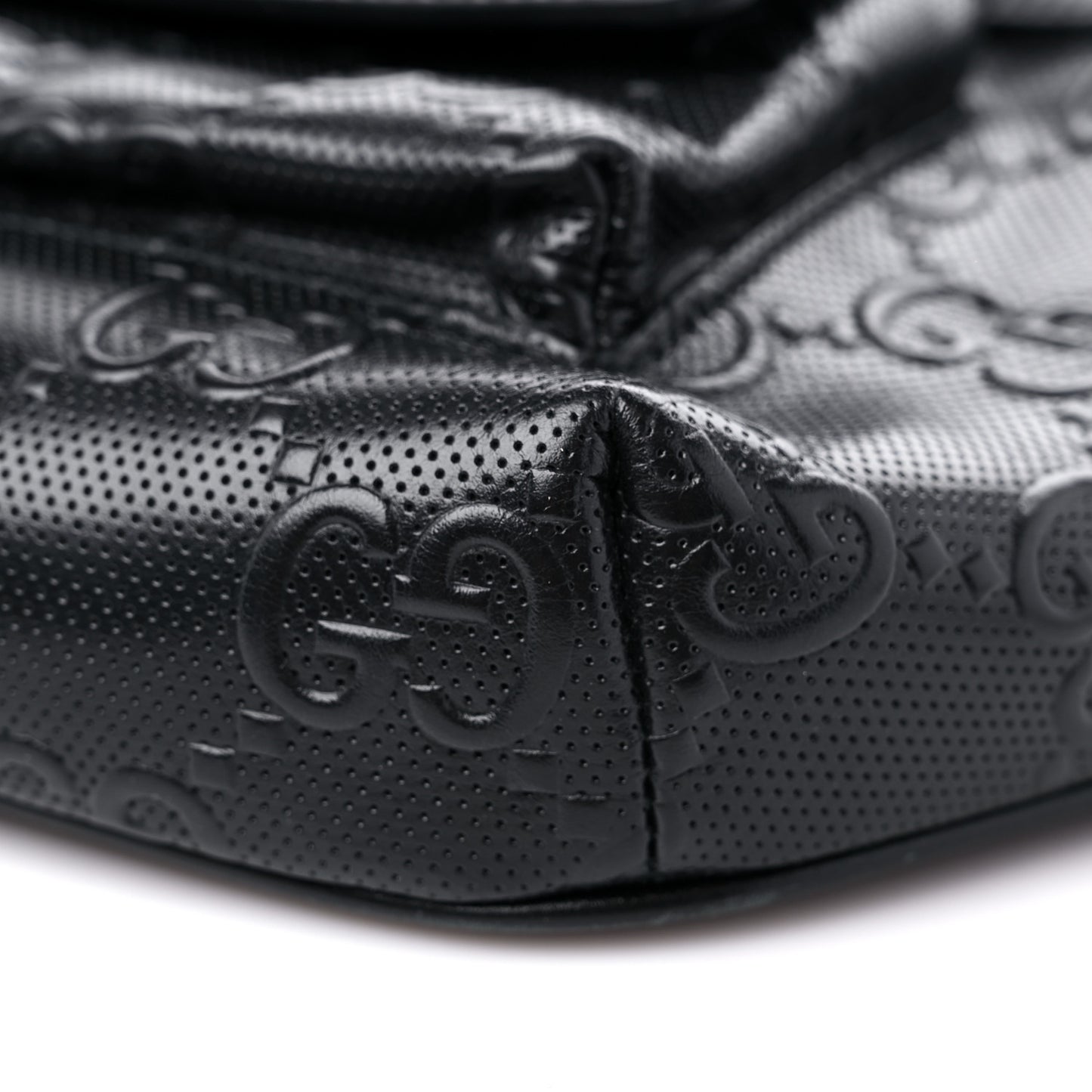 Calfskin GG Tennis Embossed Pocket Belt Bag Black