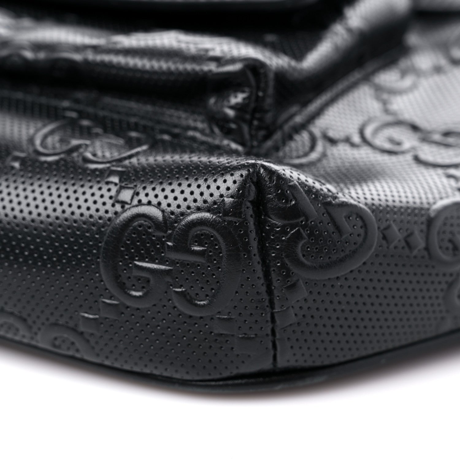 Gucci Calfskin GG Tennis Embossed Pocket Belt Bag Black 9 of 12