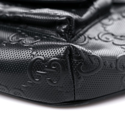Gucci Calfskin GG Tennis Embossed Pocket Belt Bag Black 9 of 12