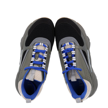Christian Dior Technical Mesh Calfskin Mens B22 Sneakers 41 Olive Green Black White Grey 2 of 8