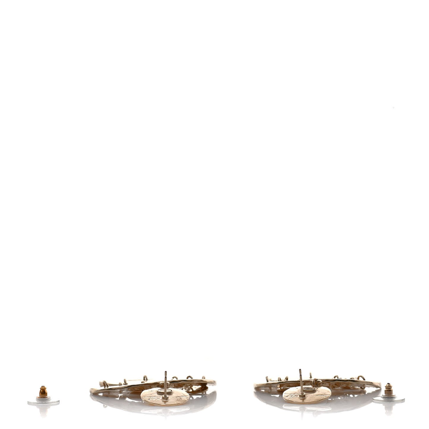 Crystal Pearl Coco Dangle Earrings Gold