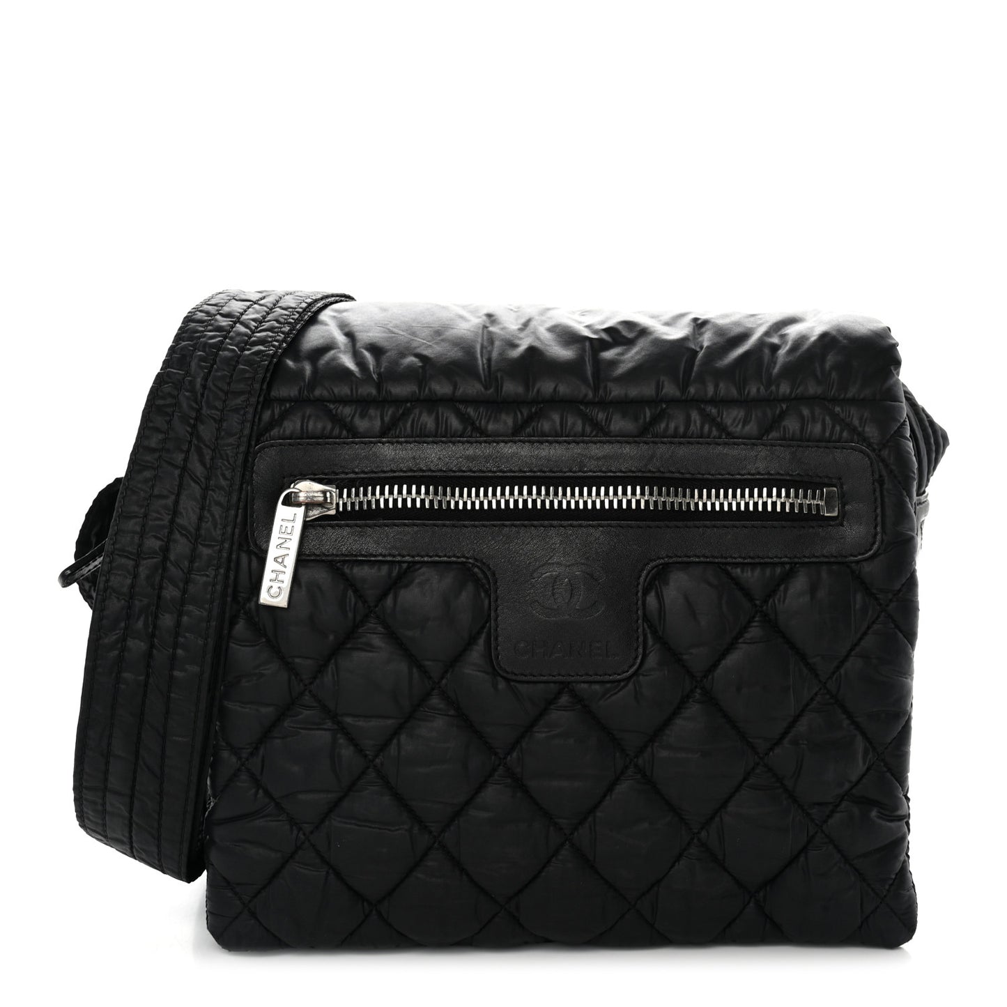 Nylon Small Coco Cocoon Messenger Bag Black