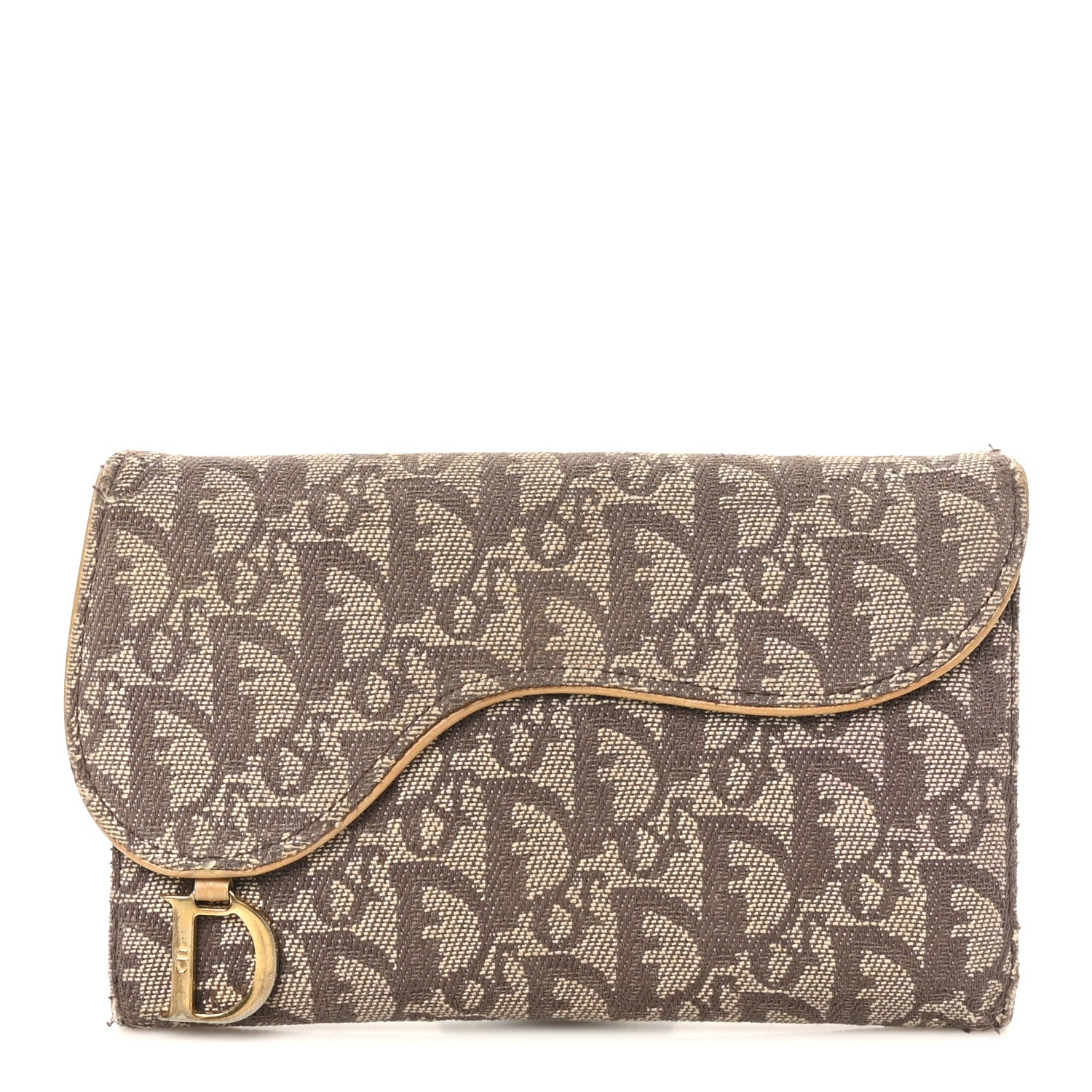 Christian Dior Monogram Saddle Wallet Beige 1 of 8