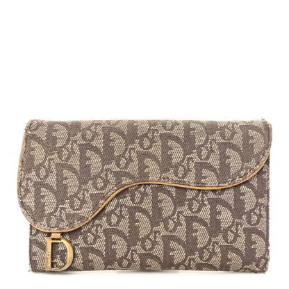 Christian Dior Monogram Saddle Wallet Beige 1 of 8