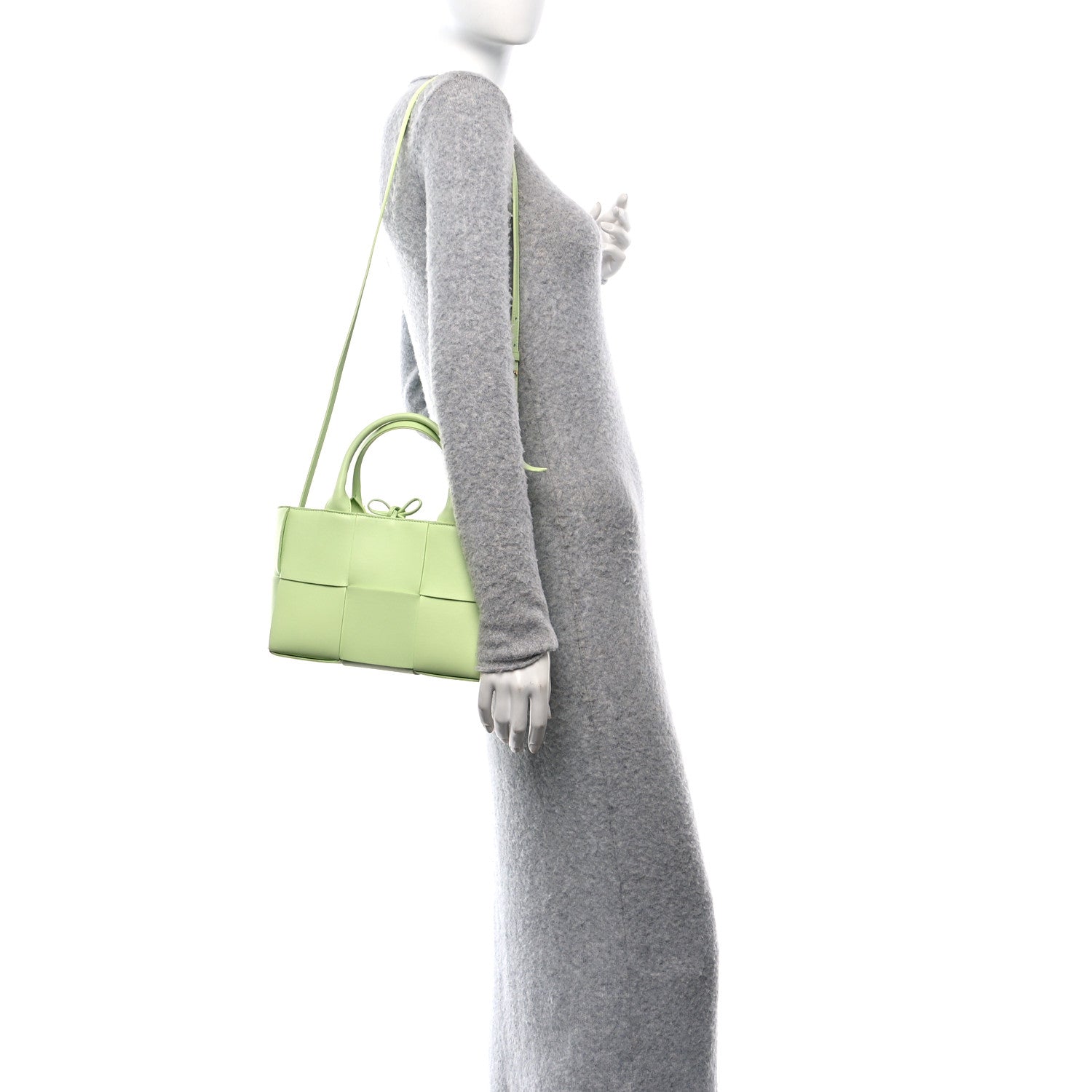 Bottega Veneta Nappa Maxi Intrecciato Mini Arco Tote Fresh Mint 2 of 10
