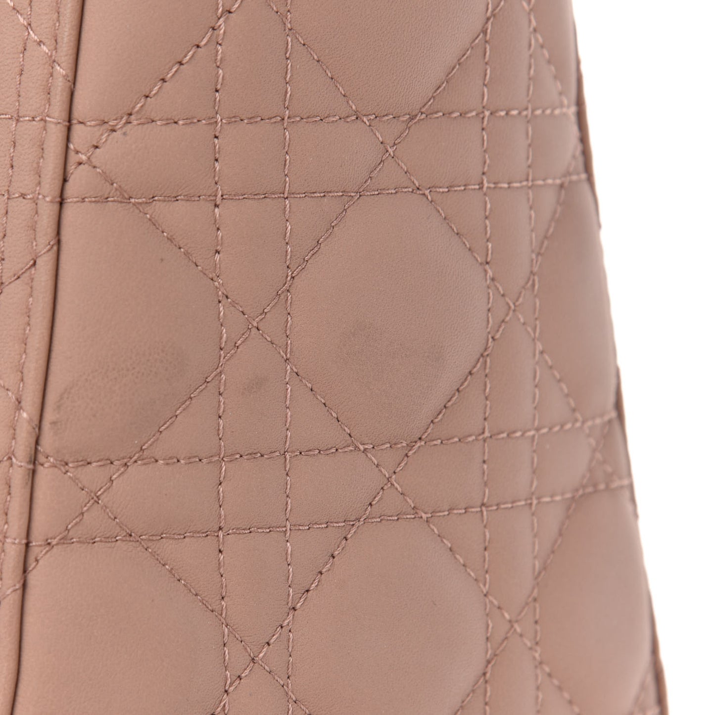 Ultra Matte Calfskin Cannage Medium Lady Dior Beige