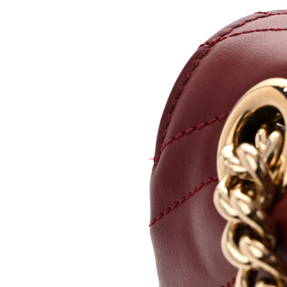 Gucci Calfskin Matelasse Mini GG Marmont Shoulder Bag Rosso Ancora 11 of 13