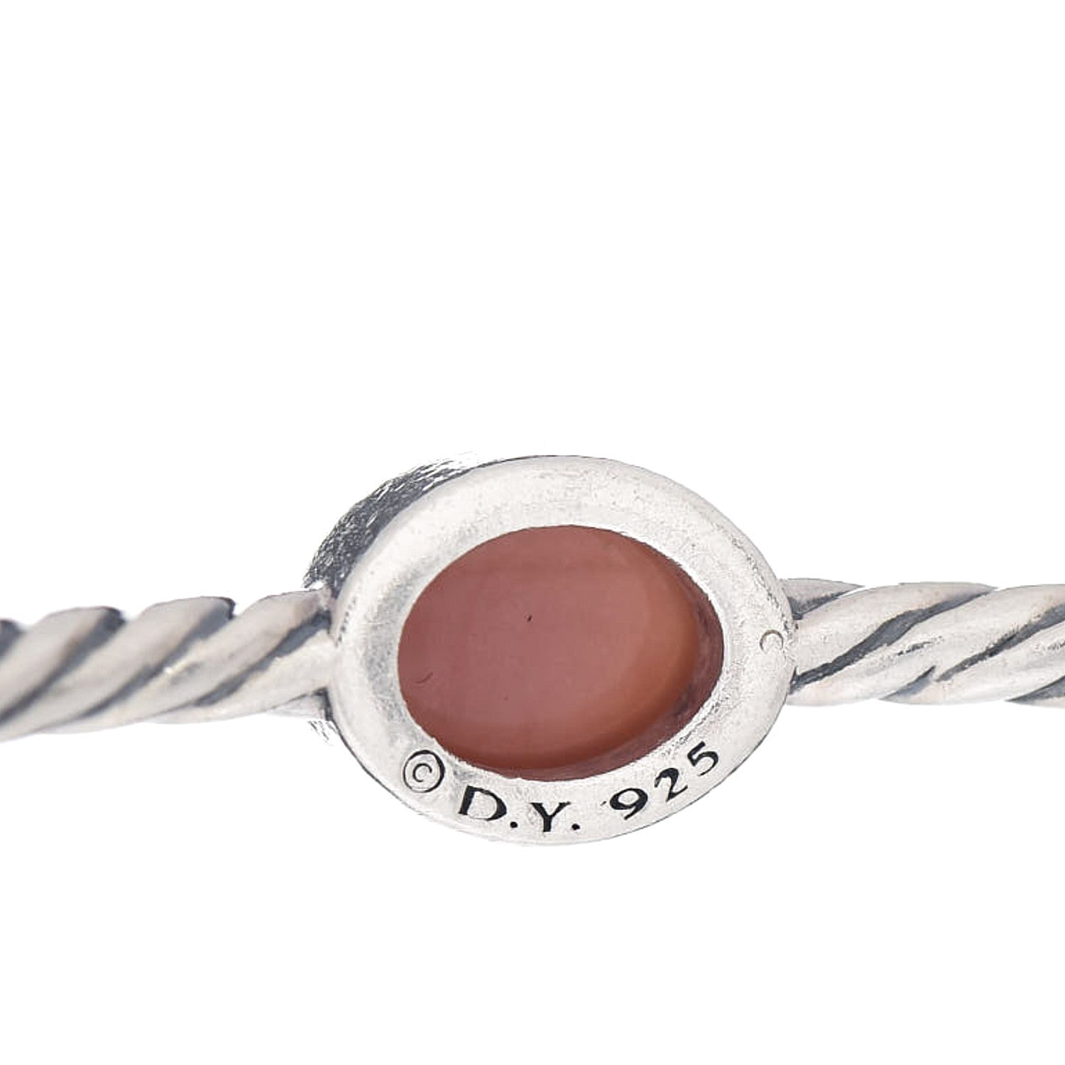 David Yurman Sterling Silver Moonstone Color Classics 4 Station Bangle Bracelet 4 of 4