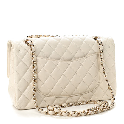 Chanel Caviar Quilted Medium Double Flap White 3 of 9