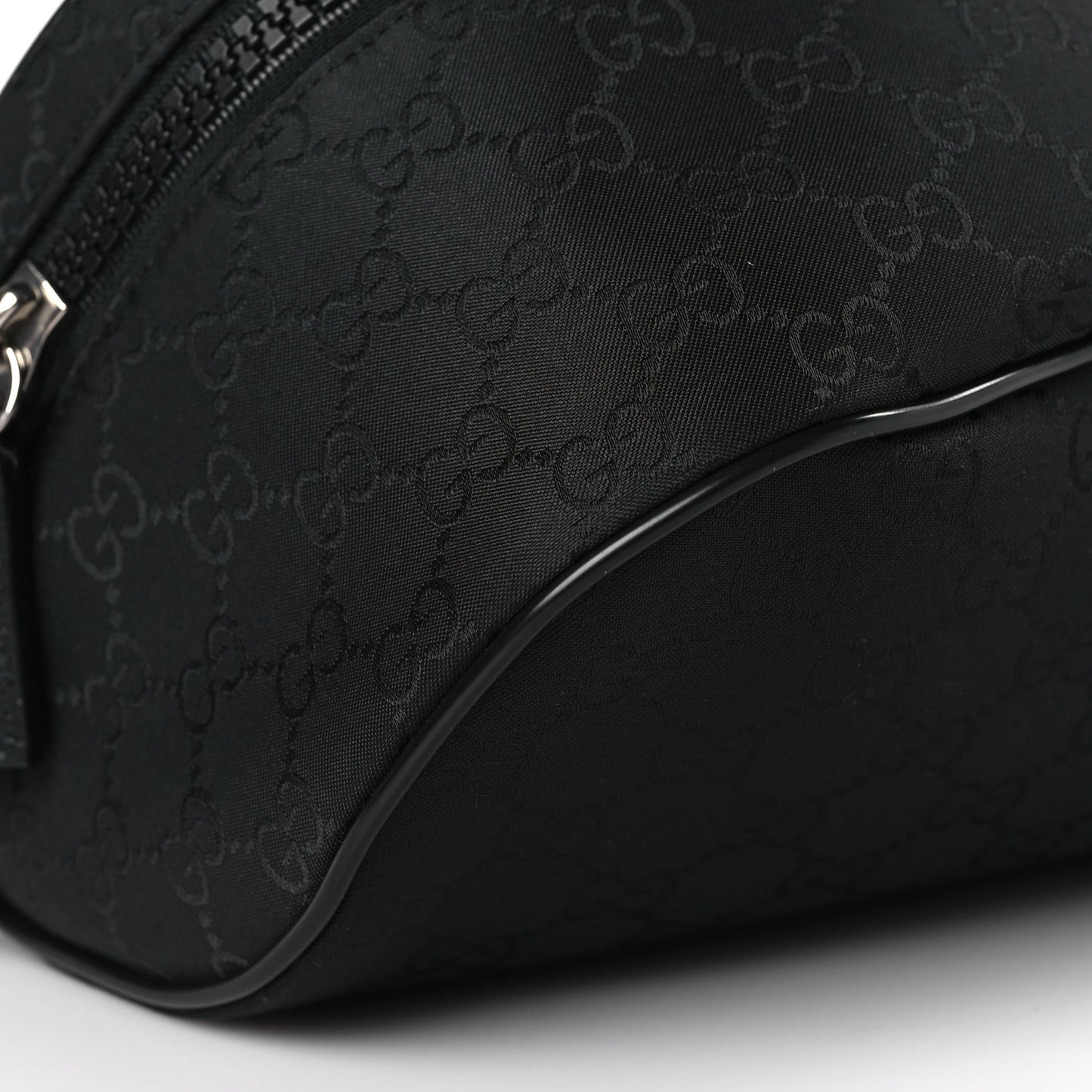 Nylon Monogram Fanny Pack Belt Bag Black