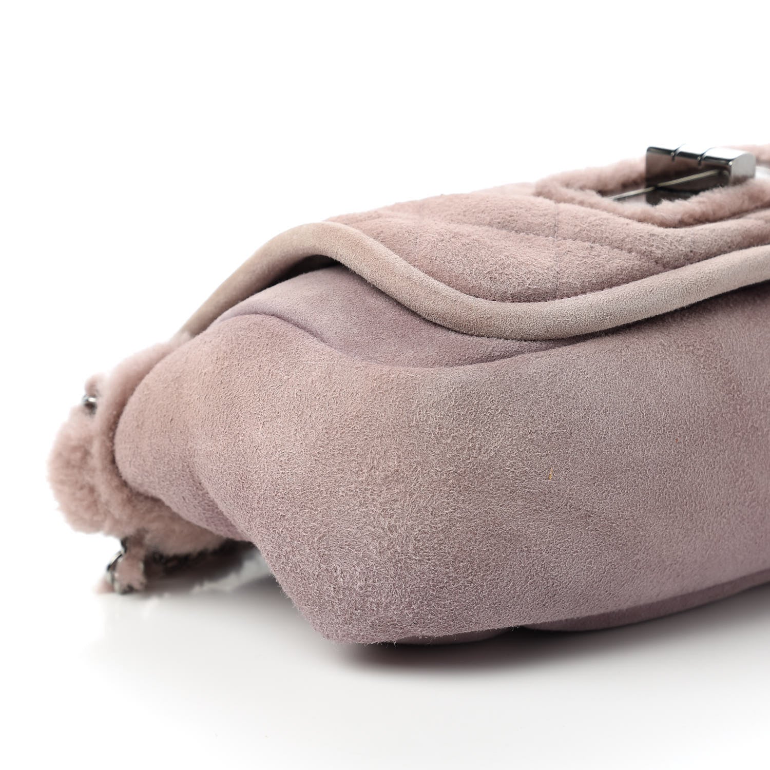 Chanel Shearling Quilted Mademoiselle Flap Pink 6 of 10