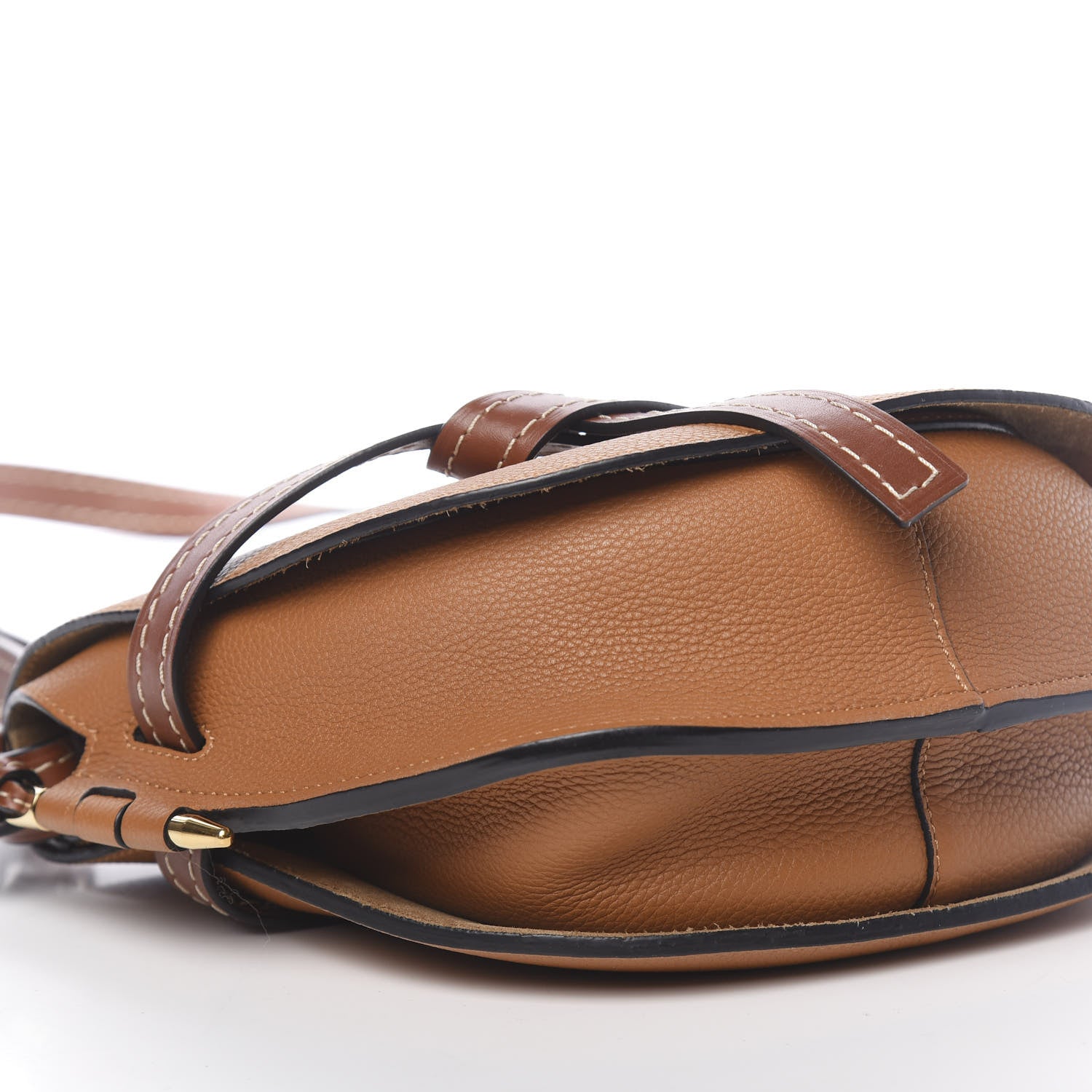 Loewe Grained Calfskin Small Gate Crossbody Bag Caramel Pecan 7 of 9