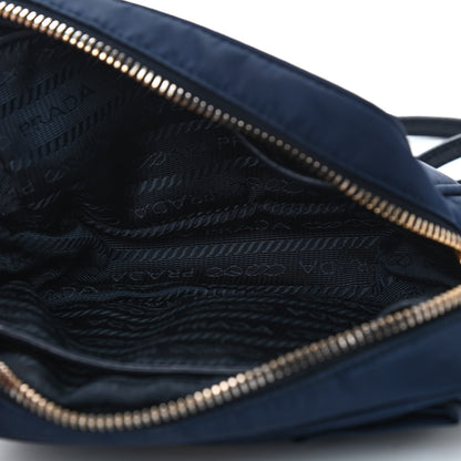 Prada Tessuto Nylon Bow Camera Bag Baltico 5 of 9