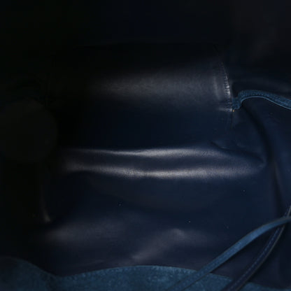 Khaite Suede Calfskin Medium Lotus Tote Midnight 6 of 10