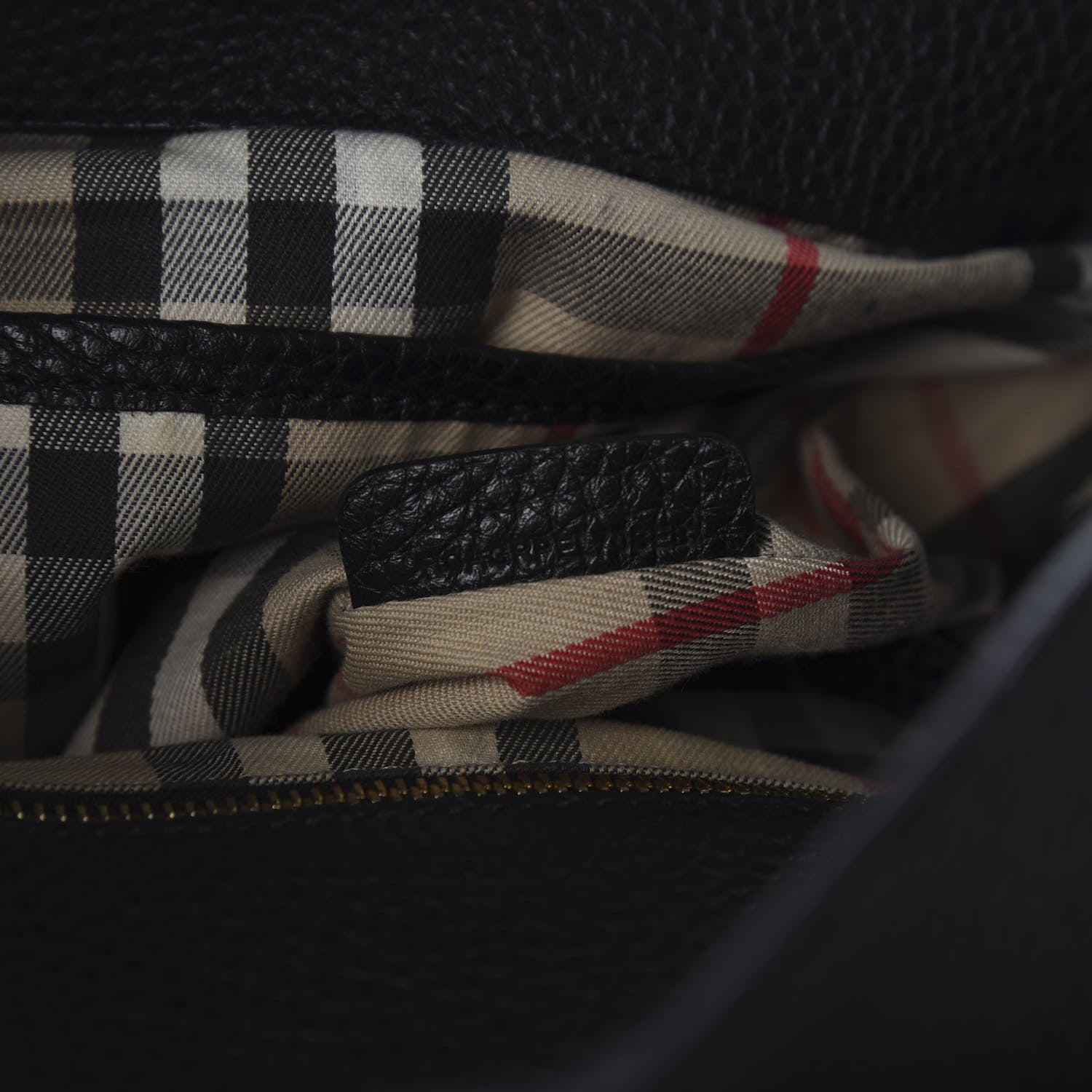 Burberry Grainy Calfskin Medium Cale Hobo Black 7 of 10