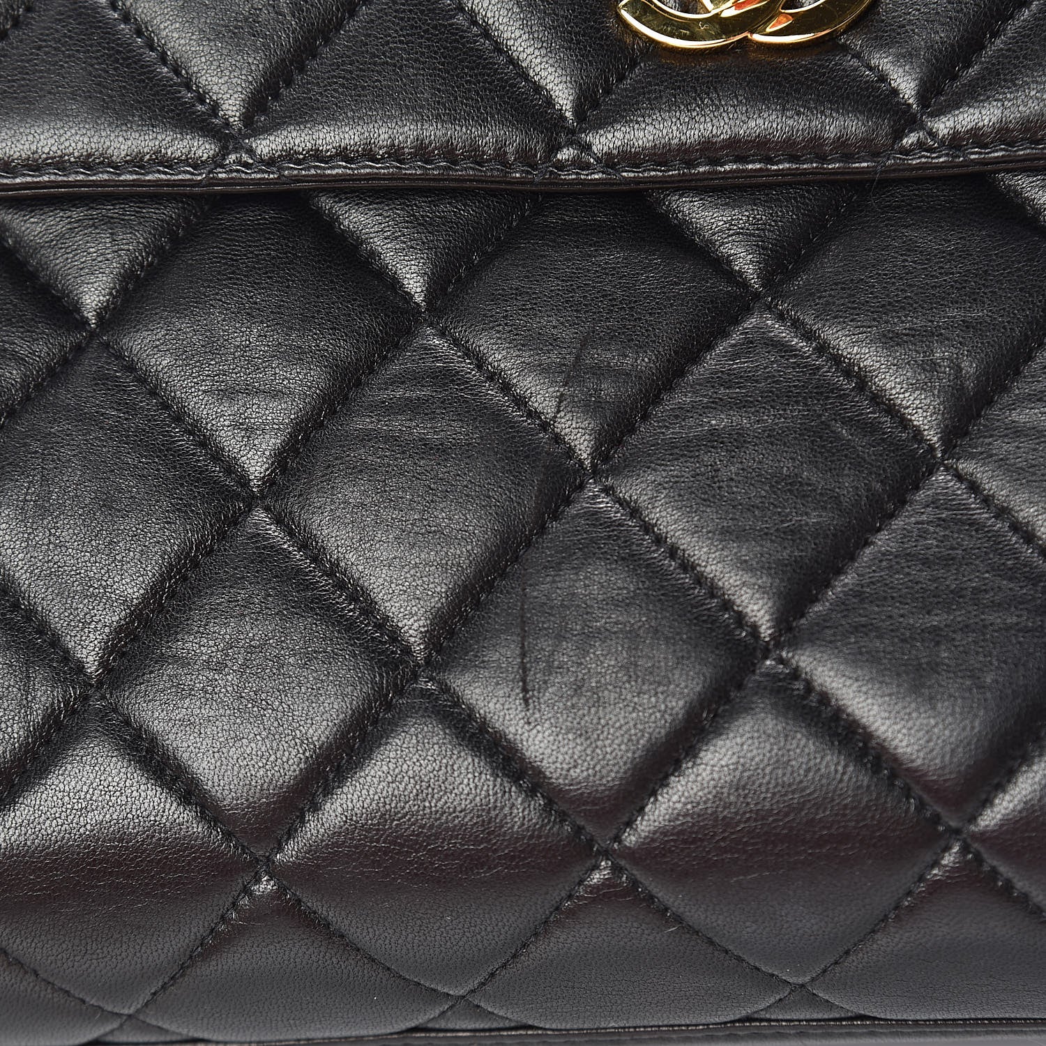 Chanel Lambskin Quilted Shoulder Bag Black 9 of 16