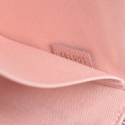Louis Vuitton Damier Azur Pochette Felicie Chain Wallet Rose Ballerine 6 of 9