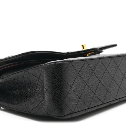 Chanel Caviar Quilted Medium Double Flap Black 9 of 10