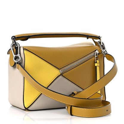Loewe Grained Calfskin Small Puzzle Bag Ocre Yellow 3 of 8