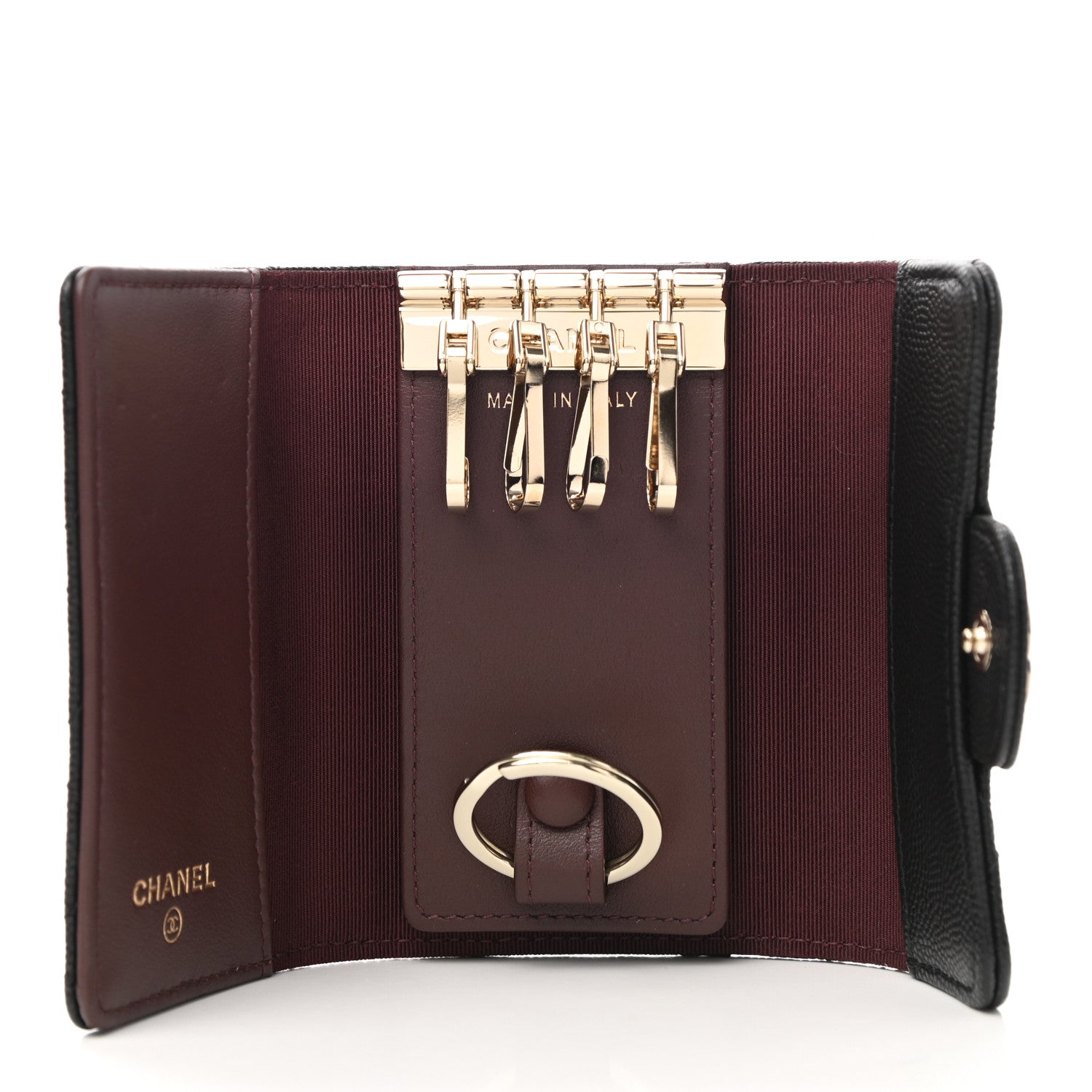 Chanel Caviar Quilted Classic 4 Key Holder Wallet Black 5 of 10