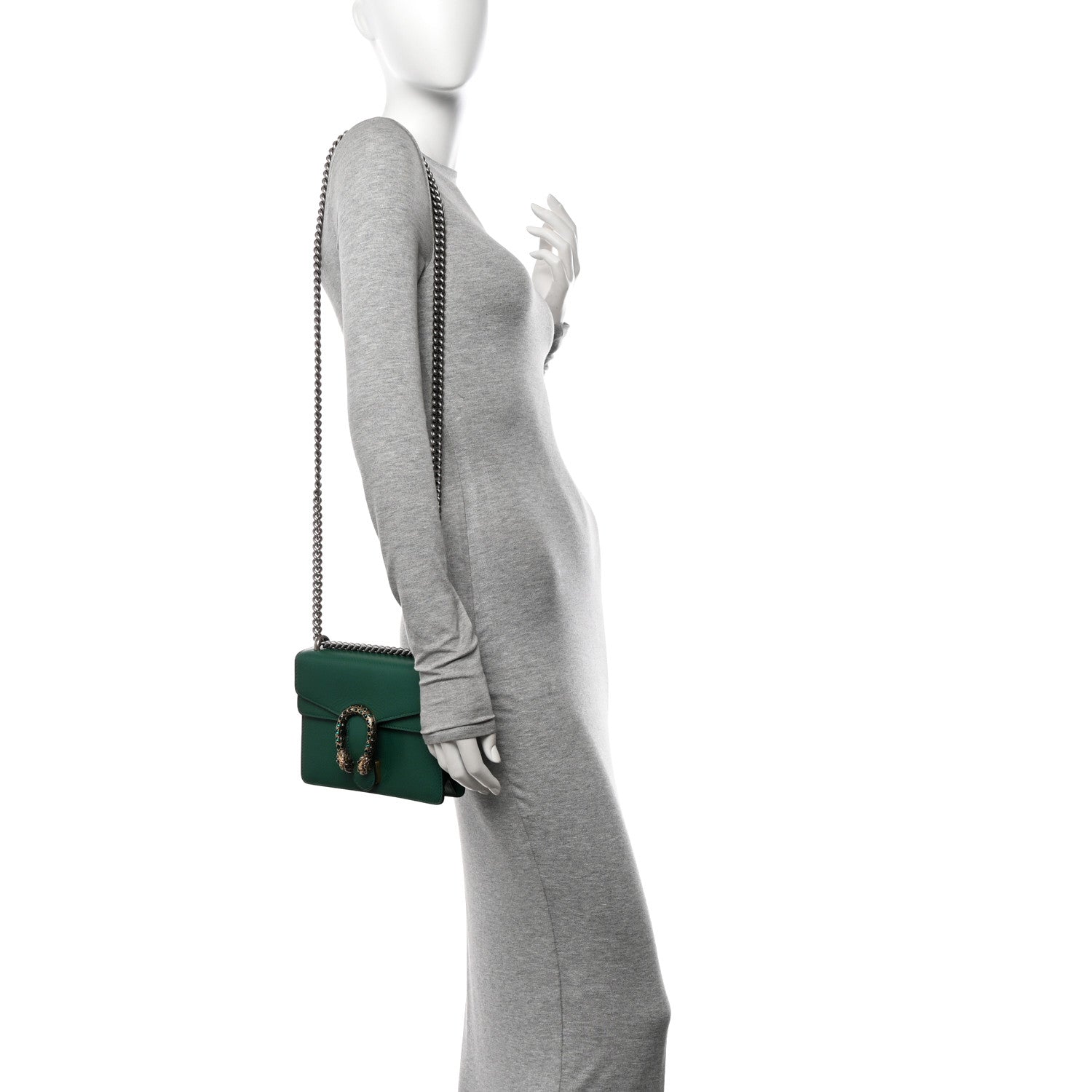 Gucci Calfskin Mini Dionysus Shoulder Bag Emerald 2 of 10