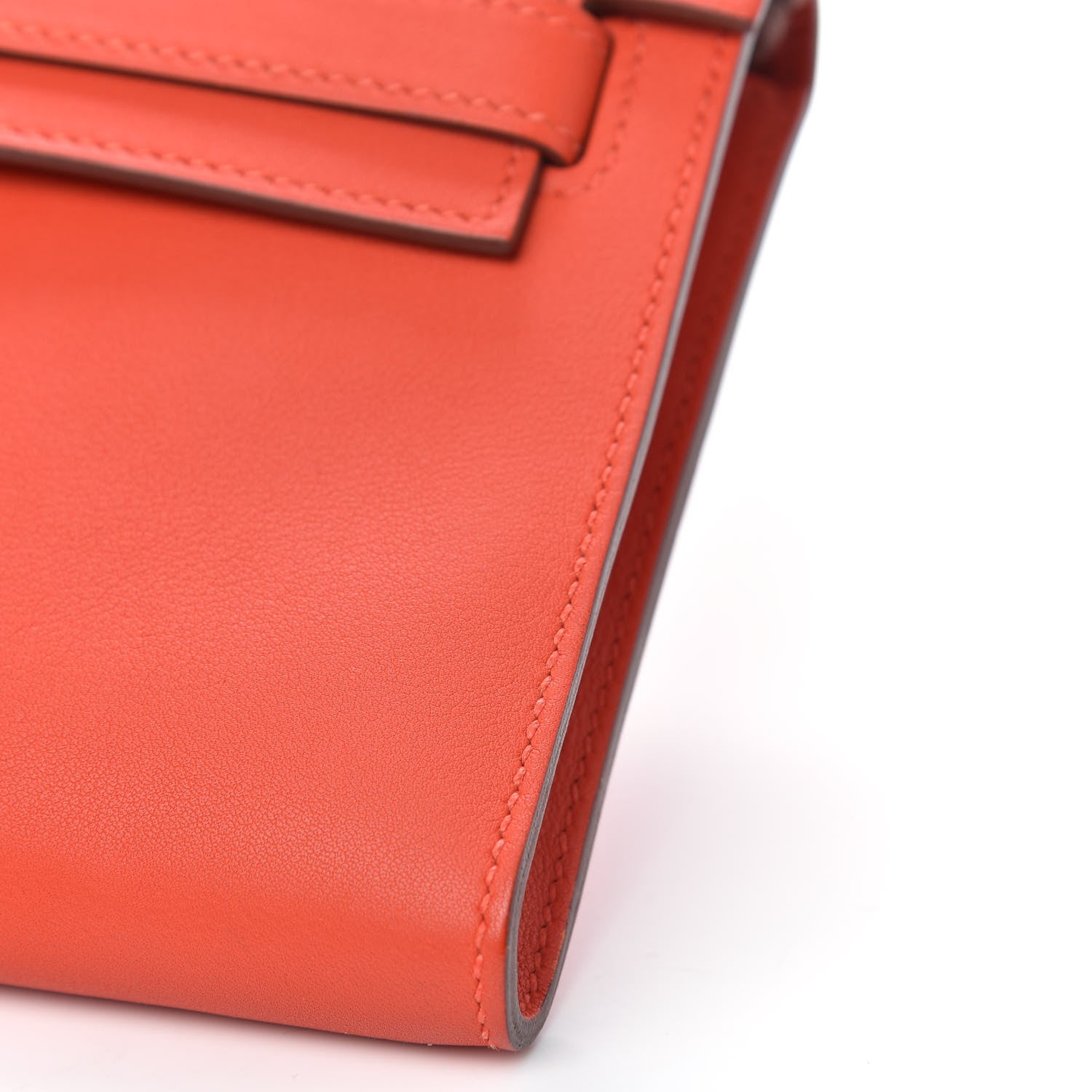Hermes Swift Kelly Cut Clutch Pochette Capucine 9 of 9
