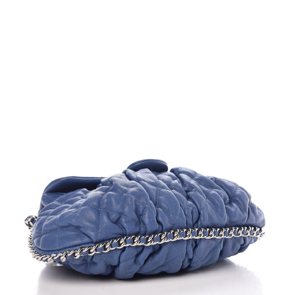 Chanel Washed Lambskin Quilted Medium Chain Around Messenger Blue 4 of 7