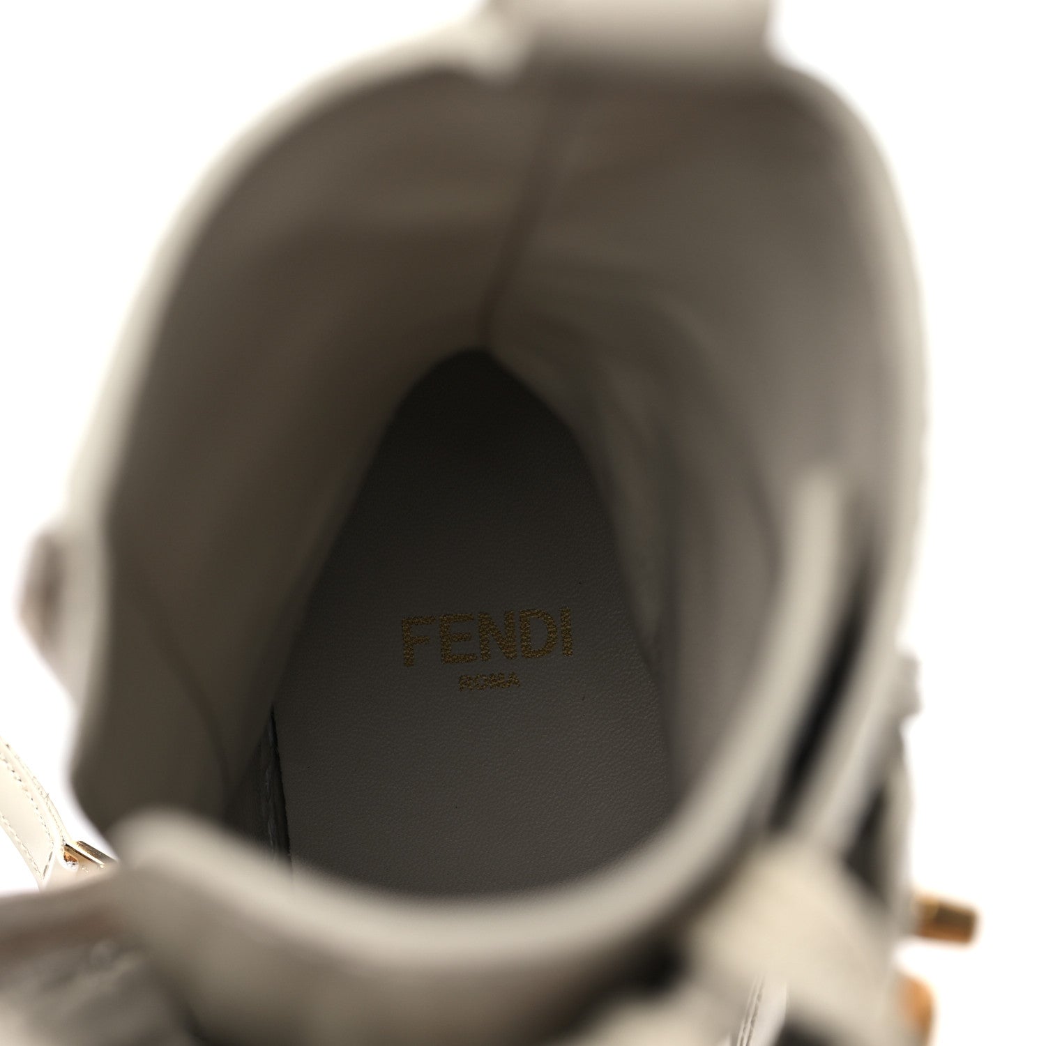 Fendi Vitello Abrasivato Fendigraphy 50mm Biker Boots 36.5 White 7 of 7