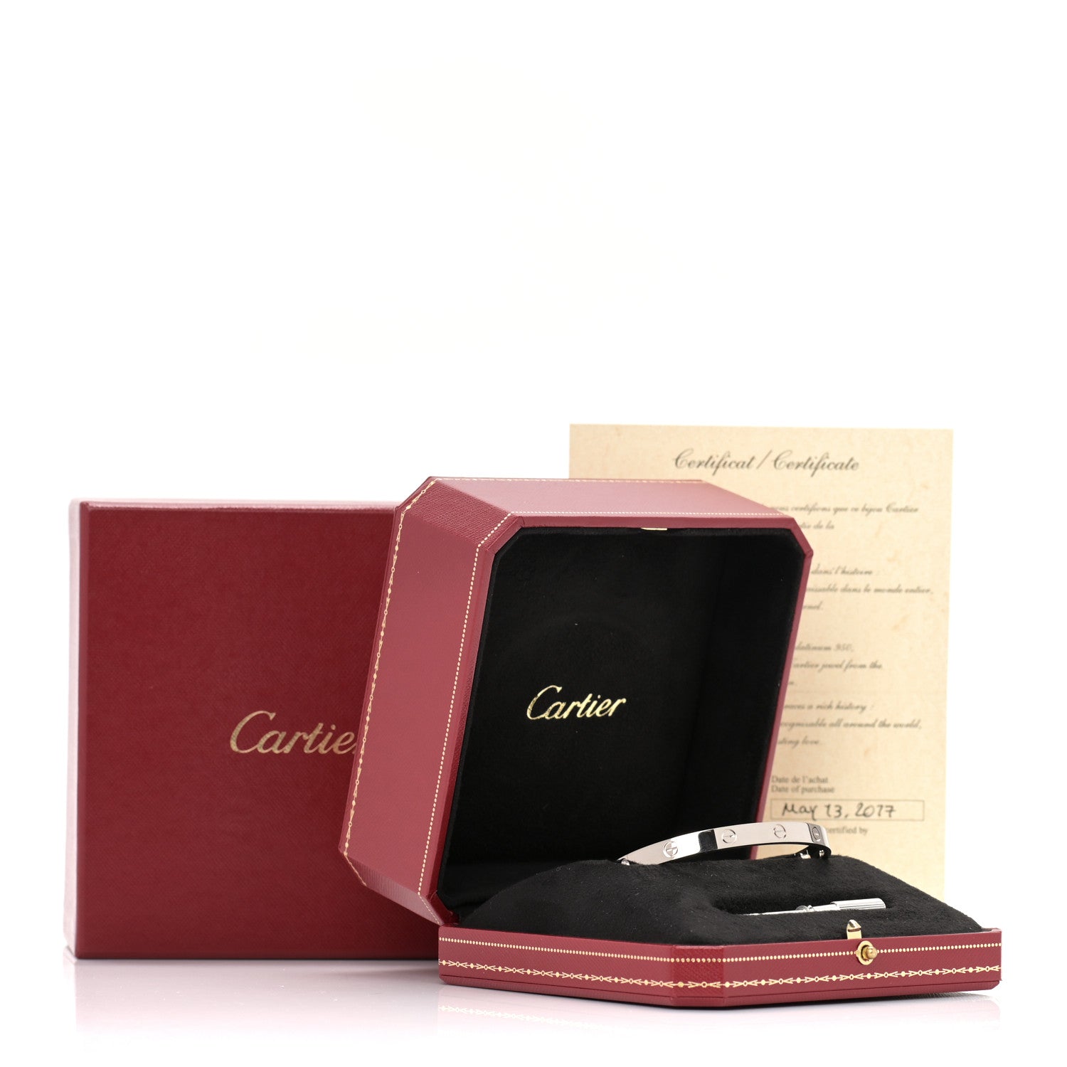 Cartier 18K White Gold LOVE Bracelet 19 6 of 6