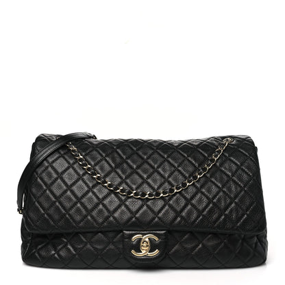 Chanel Calfskin Quilted XXL Travel Flap Bag Black 1 of 9