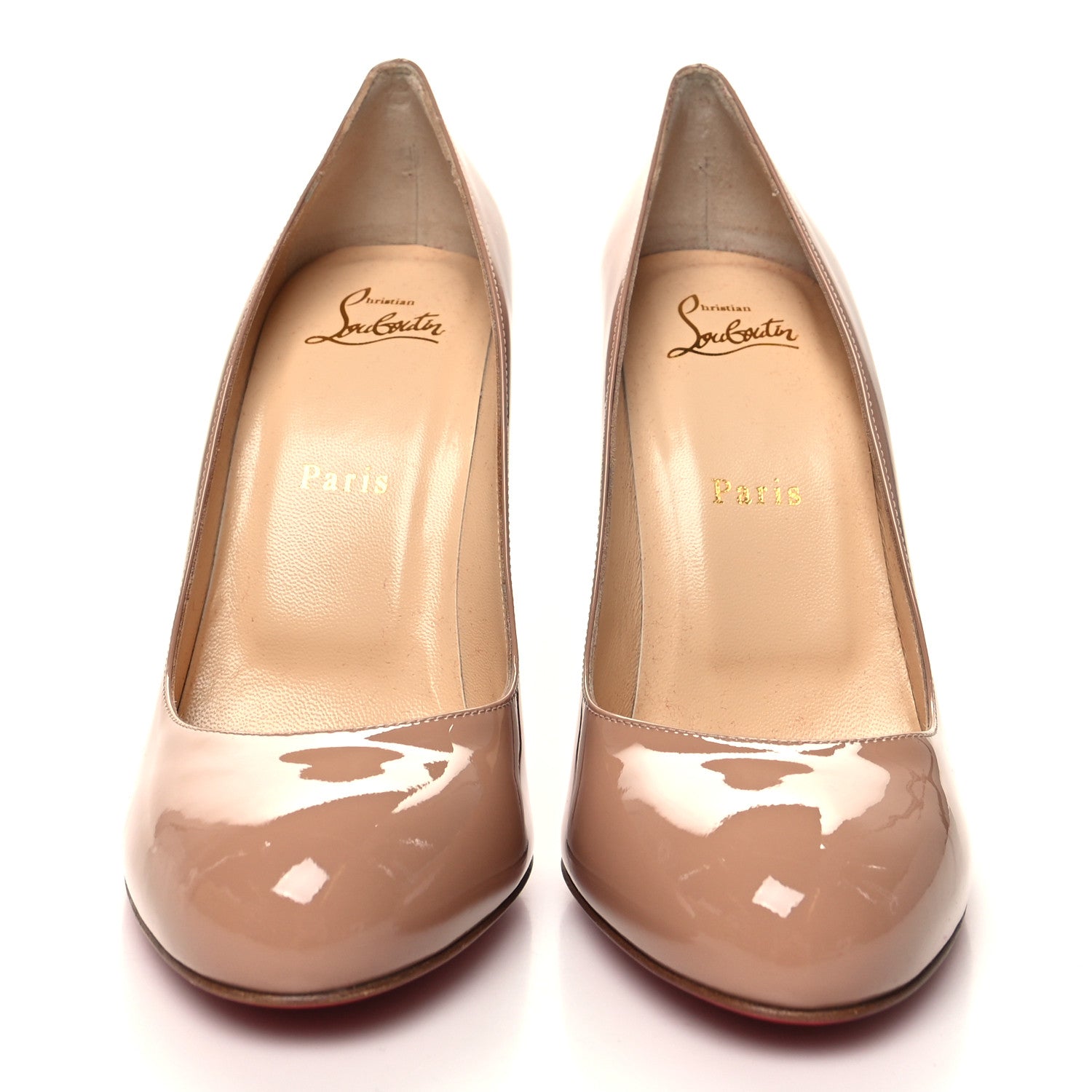 Christian Louboutin Patent New Simple 120 Pumps 38.5 Nude 2 of 8